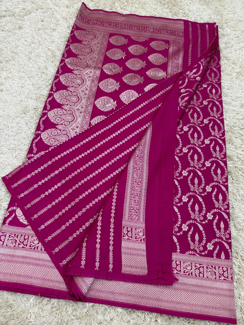 Pink Color Pure Banarasi Mysore Silk Saree Alna Apparels