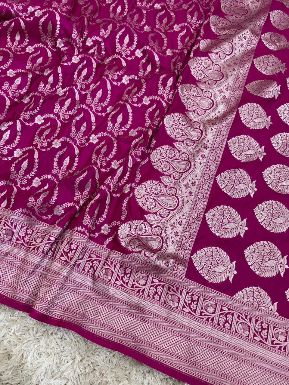 Pink Color Pure Banarasi Mysore Silk Saree Alna Apparels