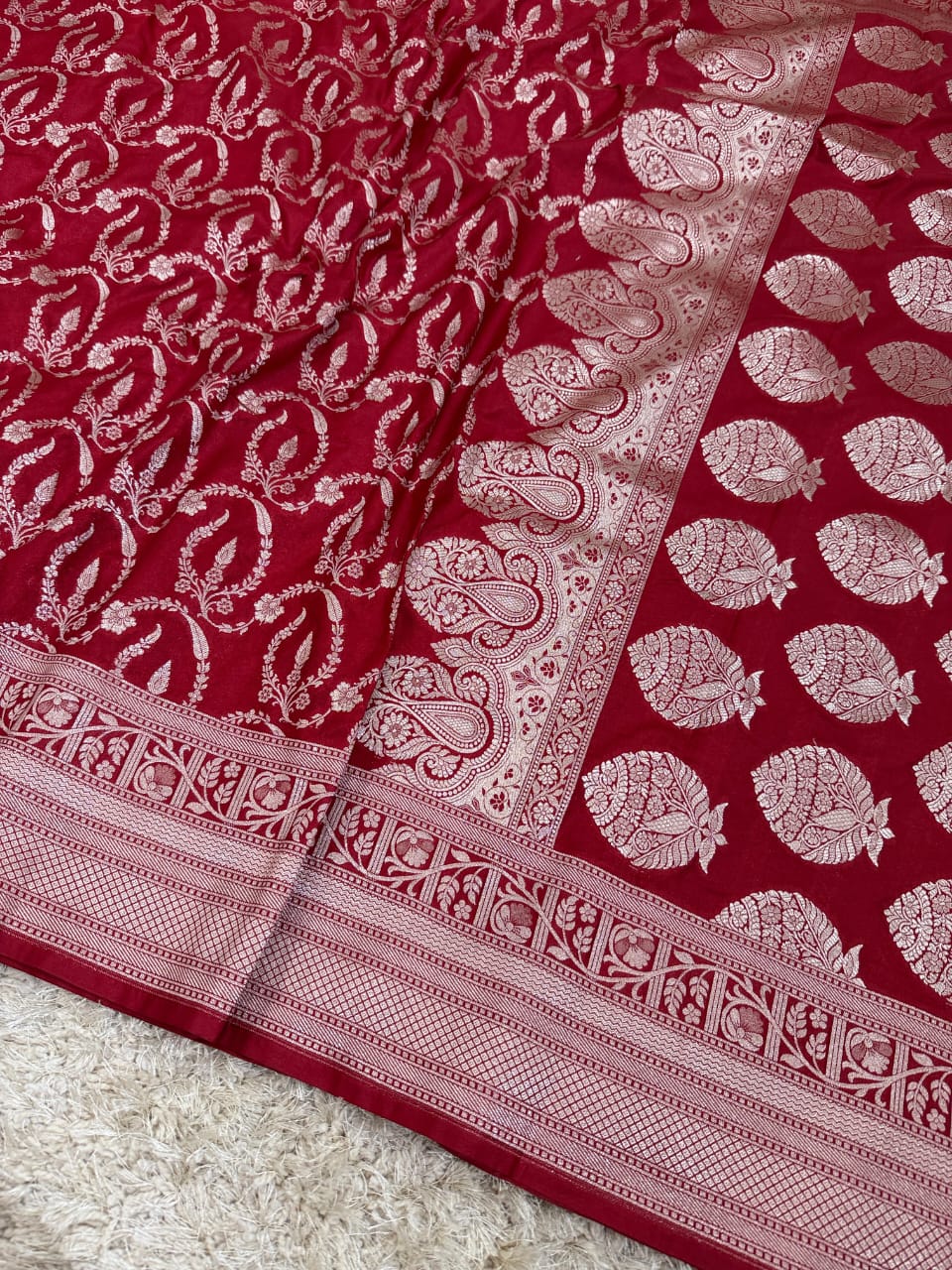 Maroon Color Pure Banarasi Mysore Silk Saree Alna Apparels