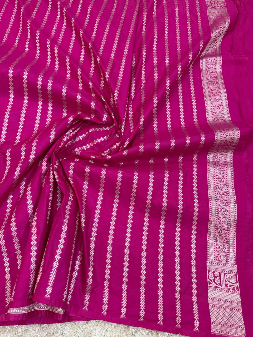 Pink Color Pure Banarasi Mysore Silk Saree Alna Apparels