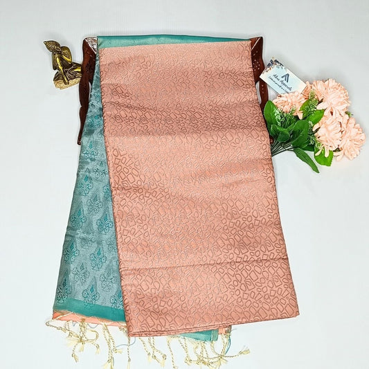 Light Pink color Soft Semi Silk Saree