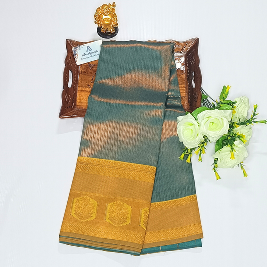 Green Color Neon Silk Saree