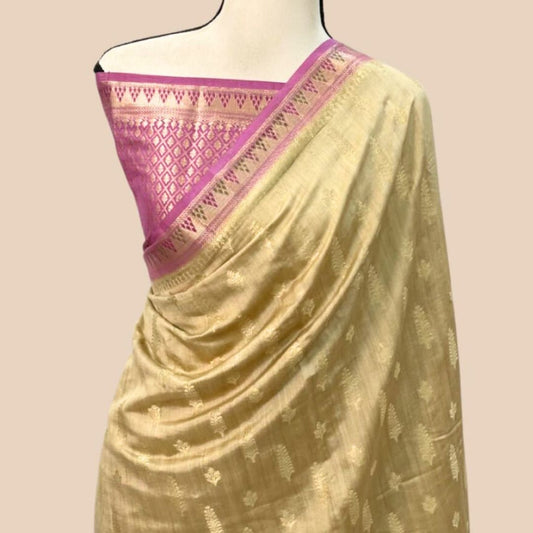 Tan Color Banarasi Georgette Saree