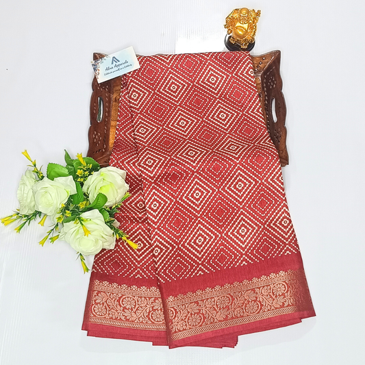 Red Color Dola Silk Sarees