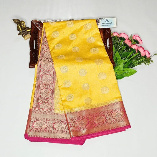 Yellow Banarasi Georgette Saree