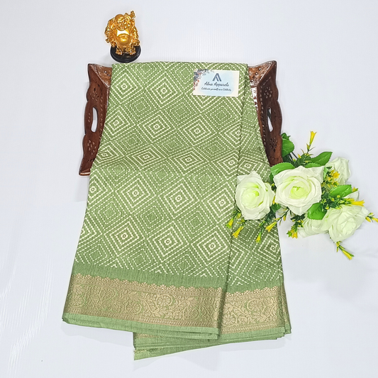 Light Green Dola Silk Sarees