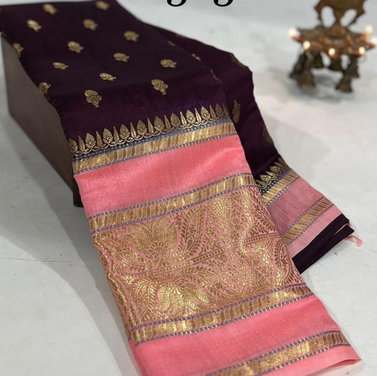 Banarasi Kathan Dupion Silk Saree Alna Apparels