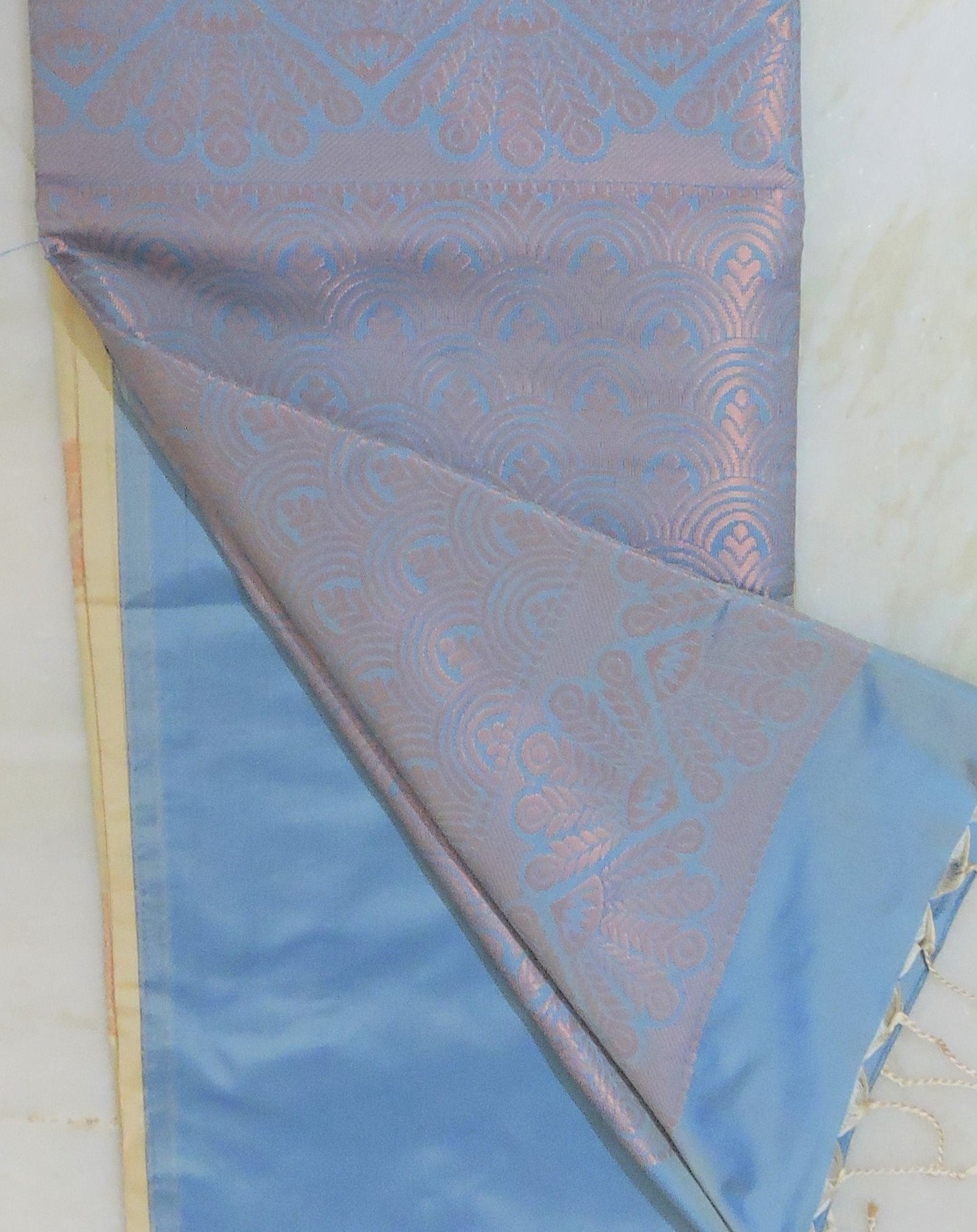 Tan Color Kanjivaram Semi Soft Silk Saree