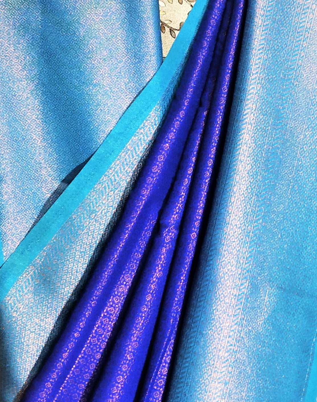 Blue Color Kubera Silk Saree