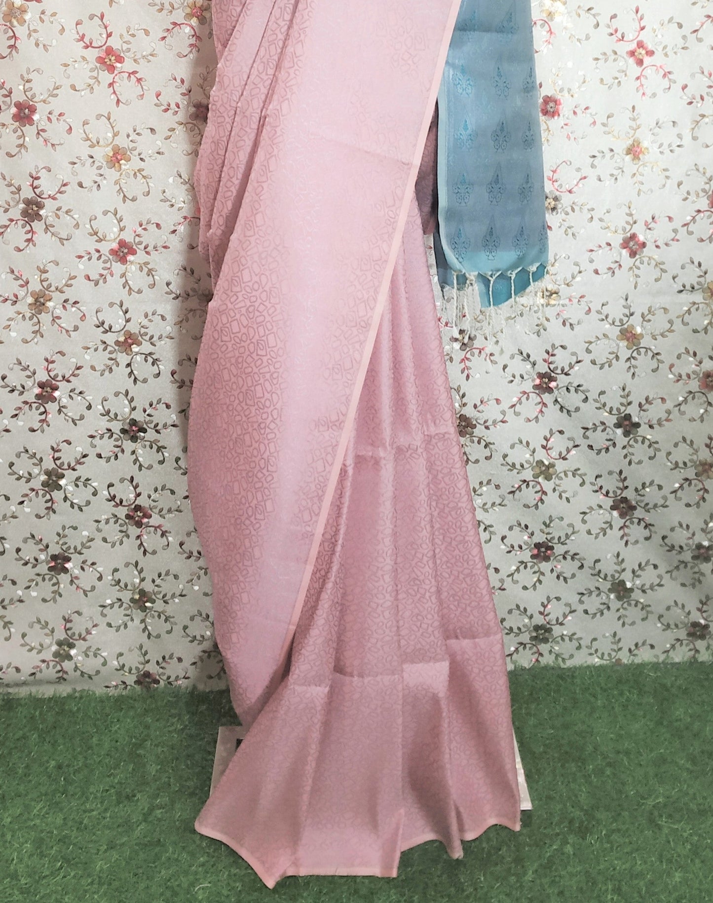 Light Pink color Soft Semi Silk Saree