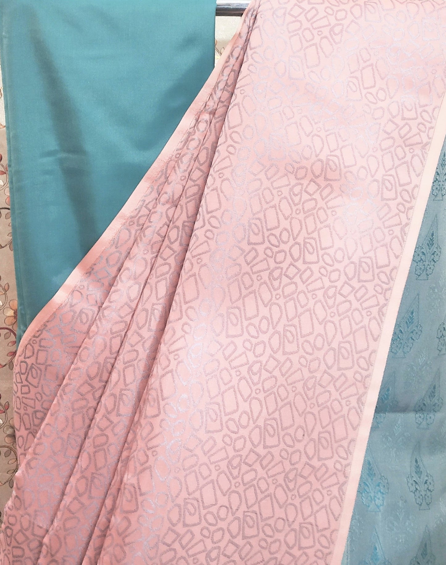 Light Pink color Soft Semi Silk Saree