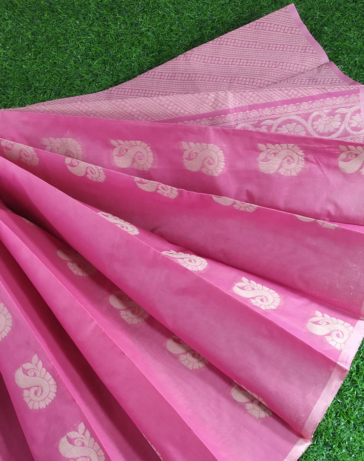 Pink Color Silk Cotton Saree