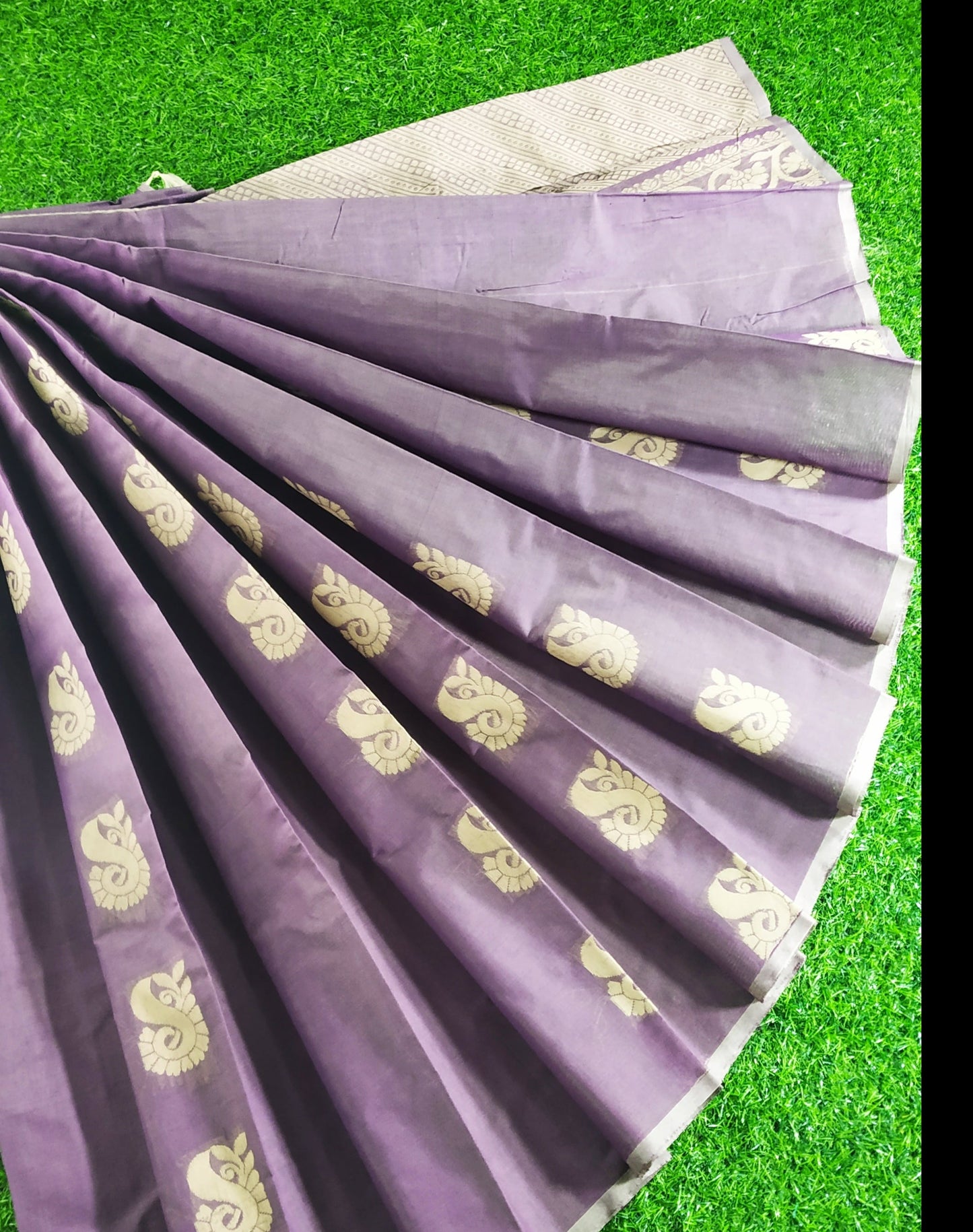 Purple Color Silk Cotton Saree