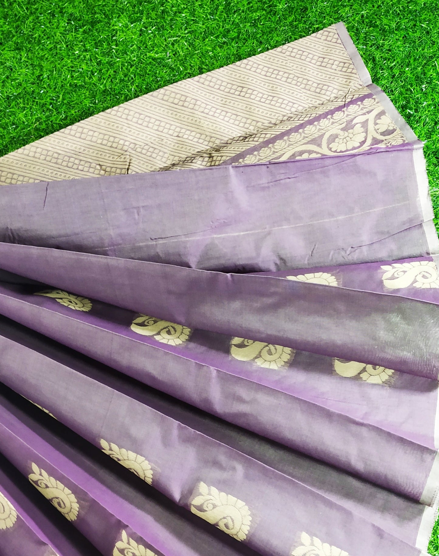 Purple Color Silk Cotton Saree