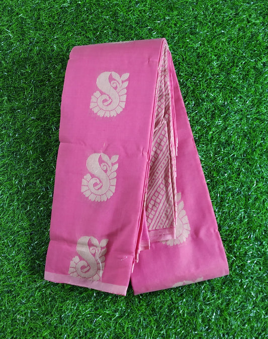 Pink Color Silk Cotton Saree