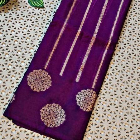 Purple Banarasi Warm Silk Saree