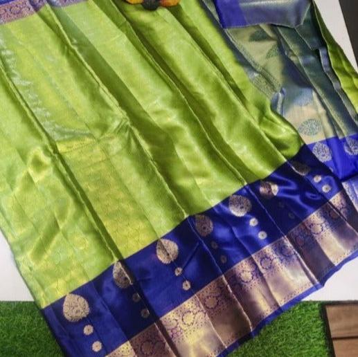 Green Banarasi Zari Tanchui Saree