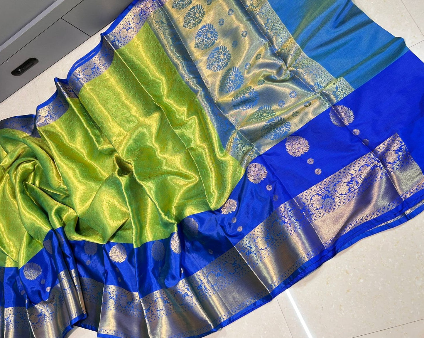 Green Banarasi Zari Tanchui Saree