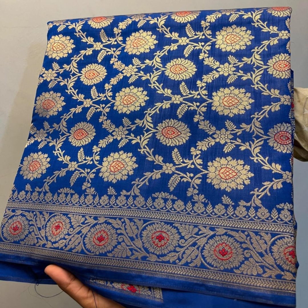 Blue Banarasi Nita Ambani Kathan Silk Saree