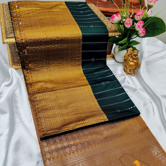Green Color Kanchivaram Silk Saree Alna Apparels